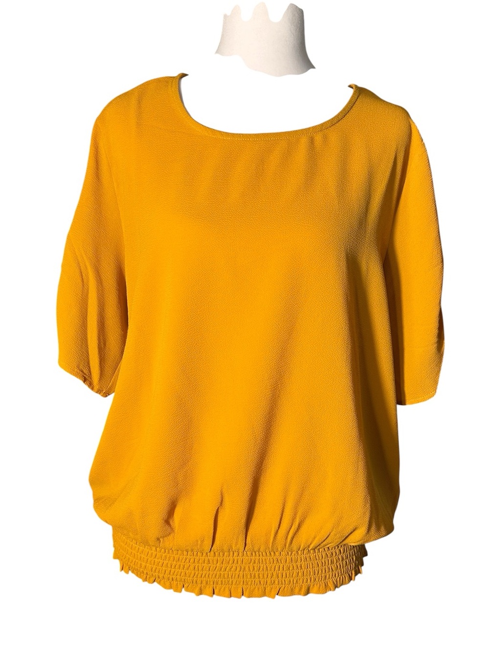 MICHAEL Michael Kors Mustard Yellow Short Sleeve Blouse
